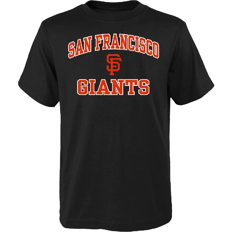 Striped Men's TopsYouth Giants Heart and Soul Short Sleeve Tee