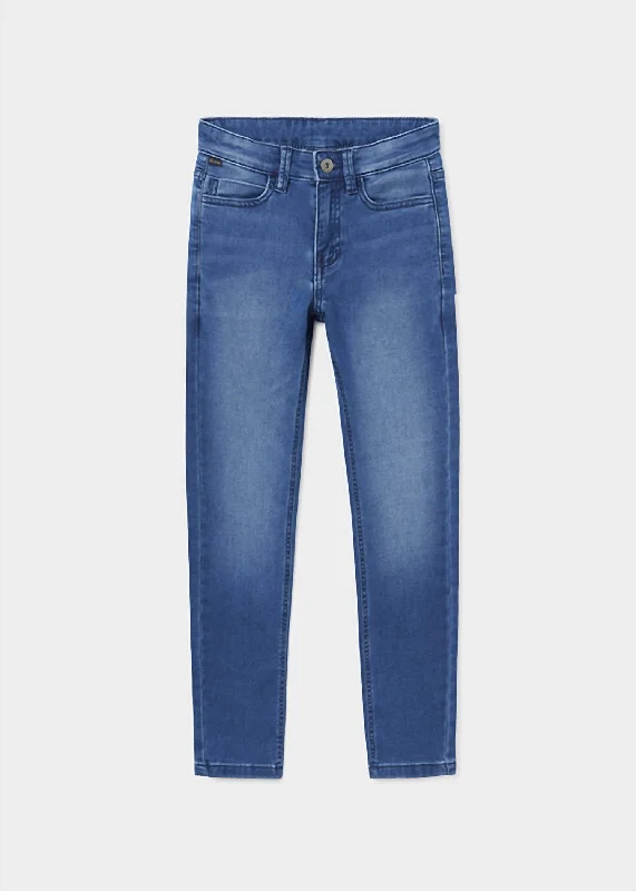 Men's Jeans for SportsTween Boy Soft Denim Pants In Medium Wash
