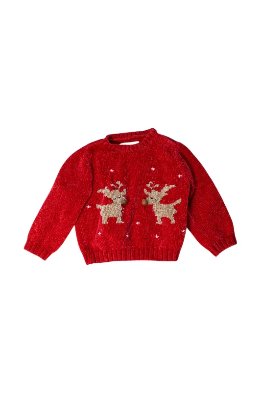 Men's Sweaters with Fold-Over CuffsChickeeduck Reindeer Knit Sweater 18-24M