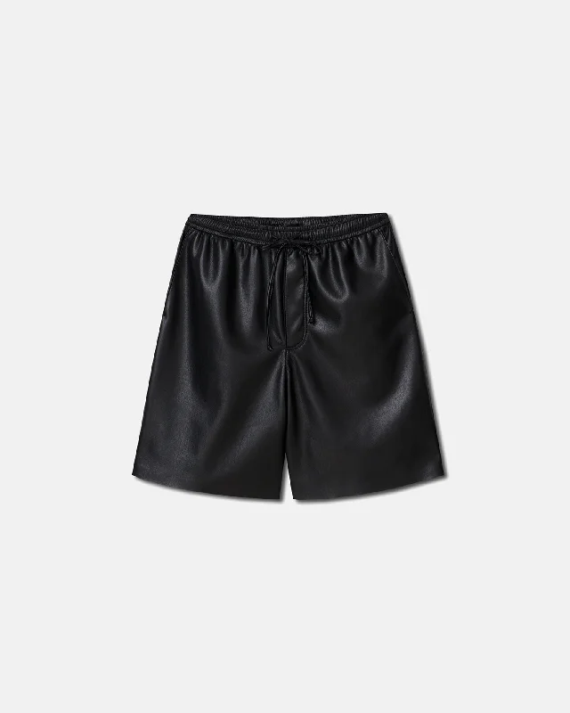 Doxxi - Okobor™ Alt-Leather Shorts - Black