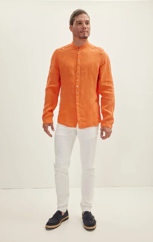 Orange Linen Shirt