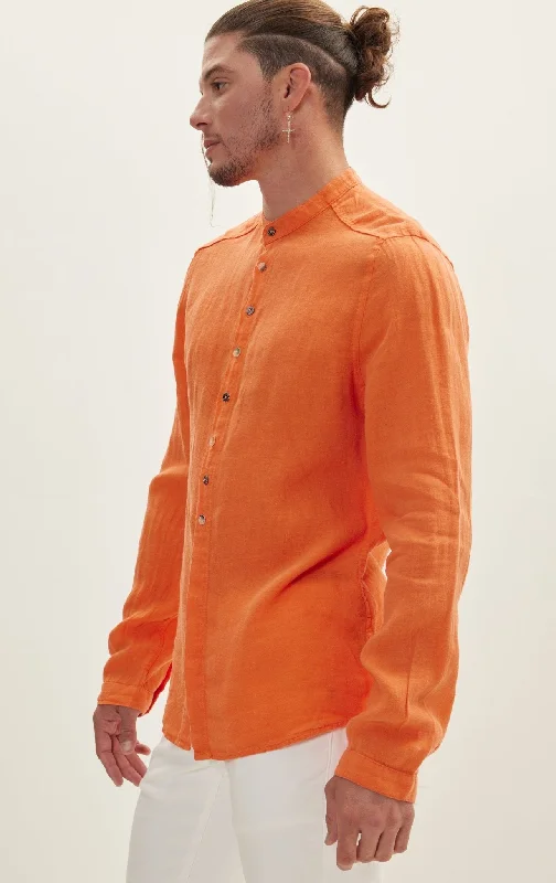 Orange Linen Shirt