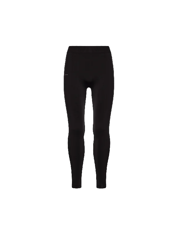 Men's Plant-Stretch Compressive Leggings—black