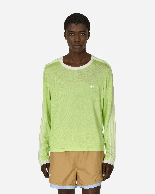 Wales Bonner Longsleeve T-Shirt Frozen Yellow / Chalk White