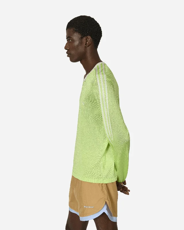 Wales Bonner Longsleeve T-Shirt Frozen Yellow / Chalk White