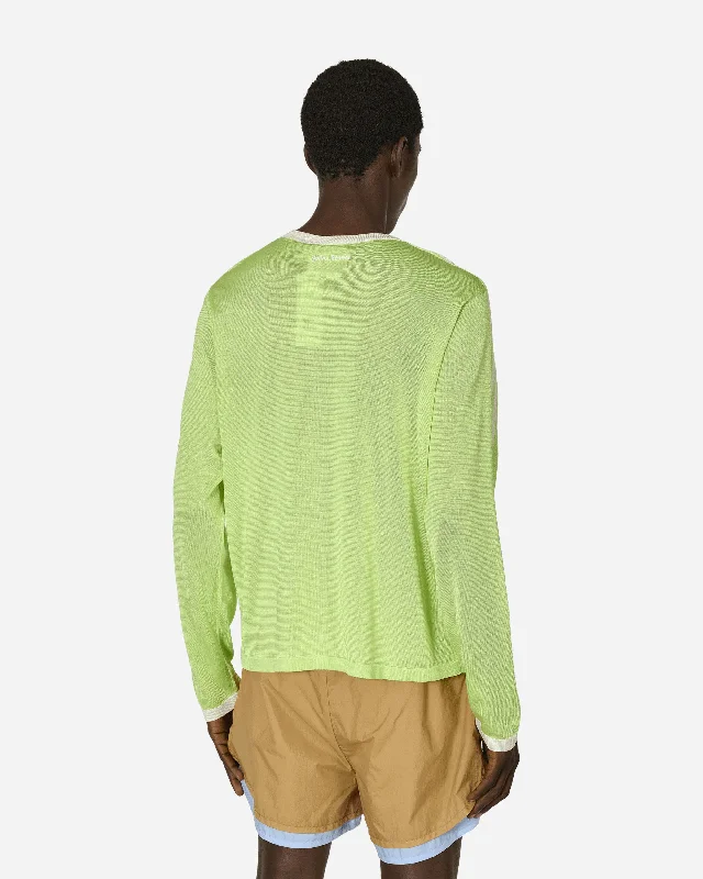 Wales Bonner Longsleeve T-Shirt Frozen Yellow / Chalk White