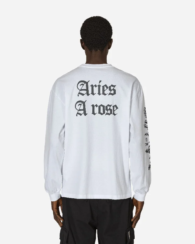 Aries Arose Longsleeve T-Shirt White