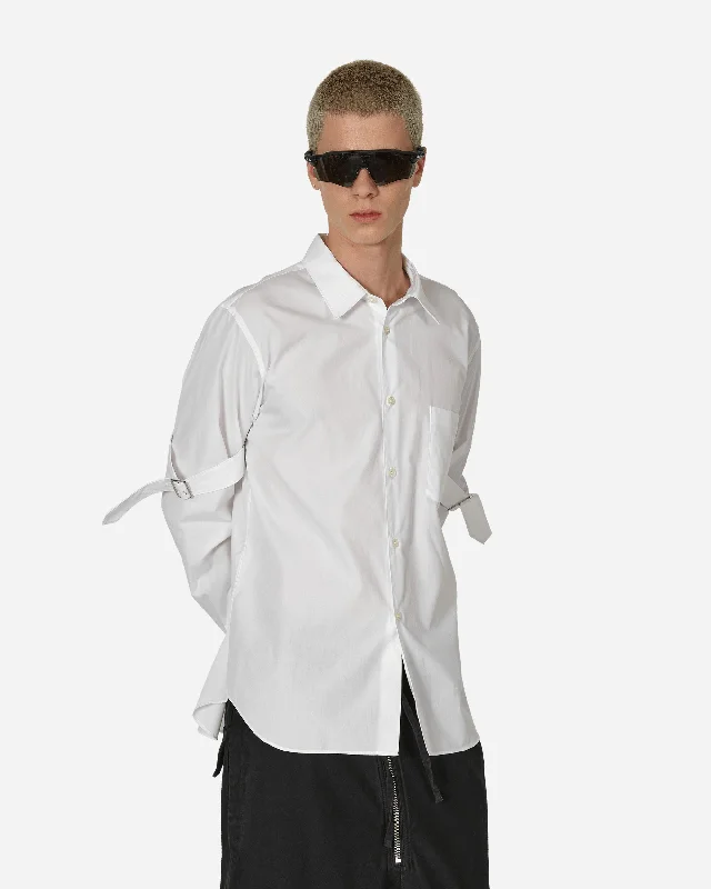 Elbow Buckle Detail Longsleeve Shirt White