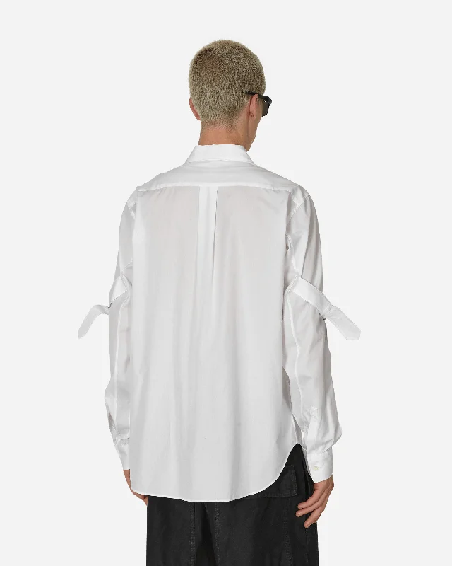 Elbow Buckle Detail Longsleeve Shirt White