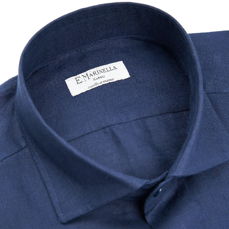 DARK BLUE LINEN SHIRT