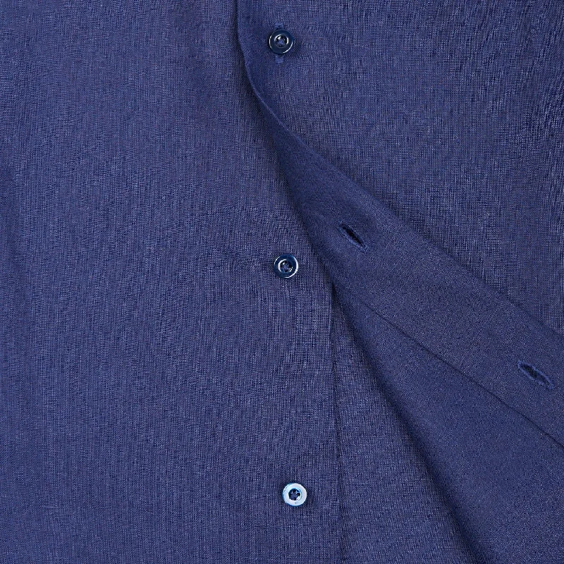 DARK BLUE LINEN SHIRT