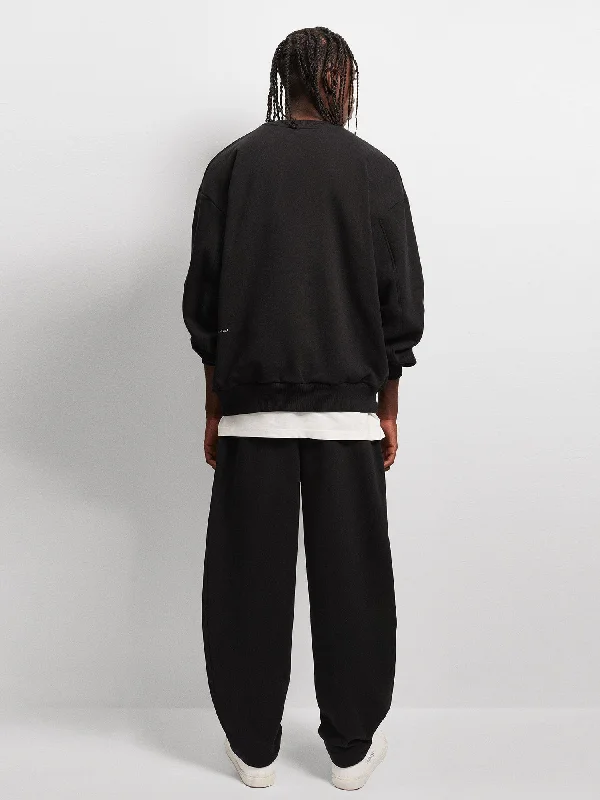 DNA Barrel-Leg Track Pants—black