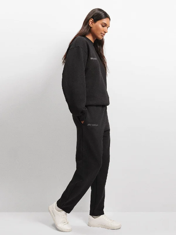 DNA Barrel-Leg Track Pants—black