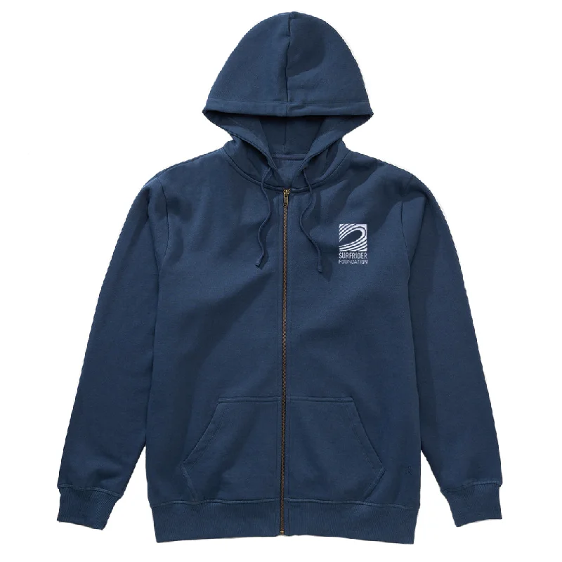 Navy Logo Zip Hoodie