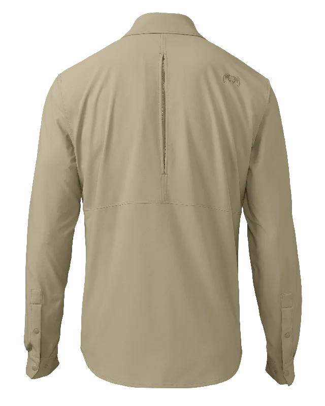 Mesa Vented LS Snap Shirt | Bone