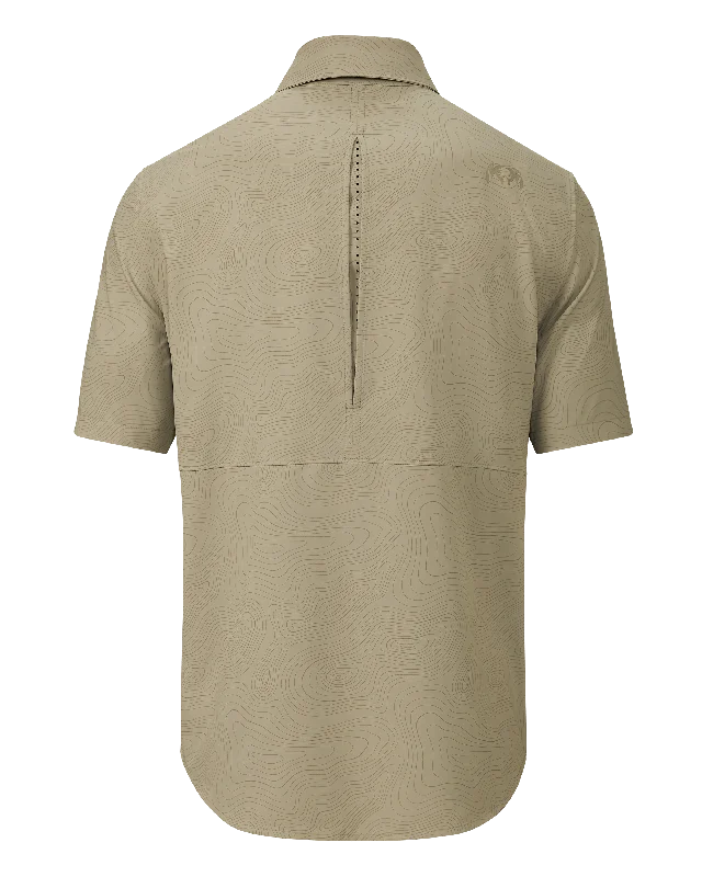 Mesa Vented SS Snap Shirt | Bone Topo Print