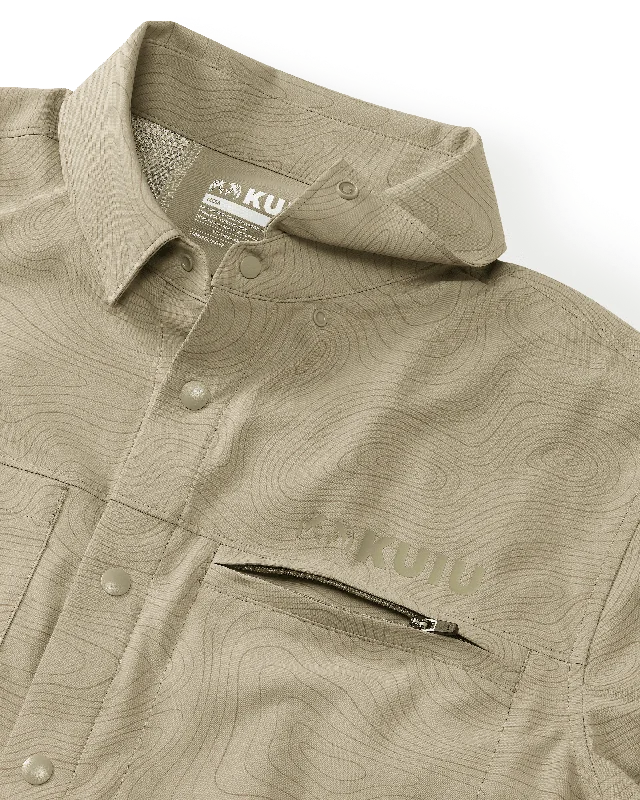 Mesa Vented SS Snap Shirt | Bone Topo Print