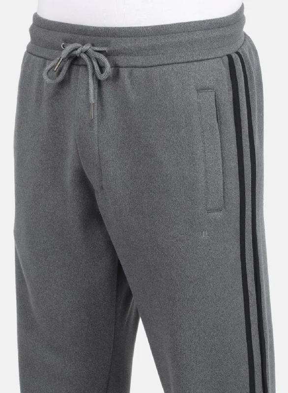 Men Grey Solid Tracksuit