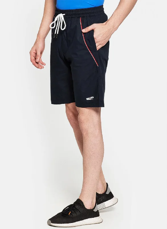 Mens Navy Blue Plain Shorts