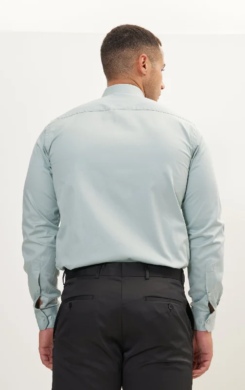 Pure Cotton Dress Shirt - Sage