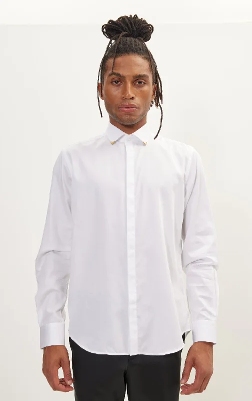 Pure Cotton Dress Shirt - White