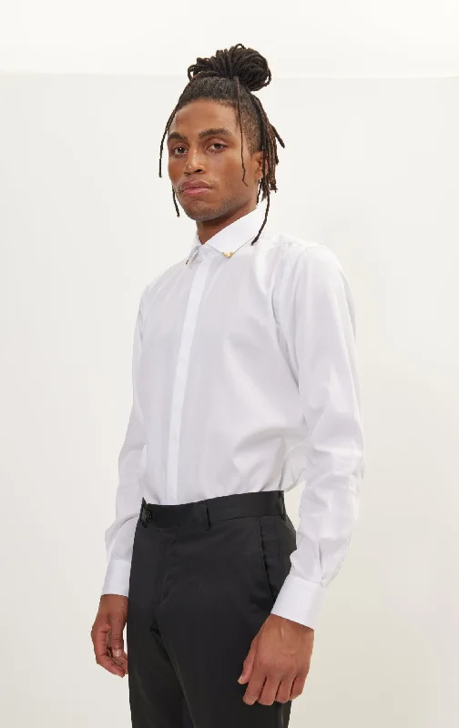 Pure Cotton Dress Shirt - White