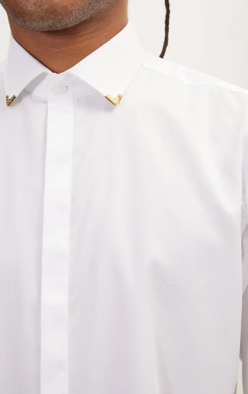 Pure Cotton Dress Shirt - White