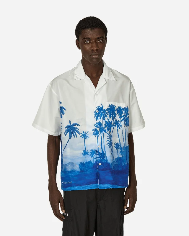 Palm Tree Hawaiian Shirt Blue