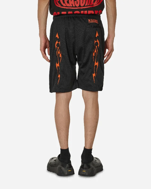 Flame Mesh Shorts Black