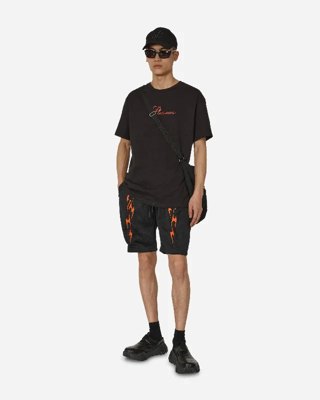 Flame Mesh Shorts Black