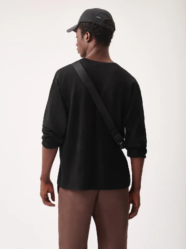 Regenerative Merino Wool Sweater—black