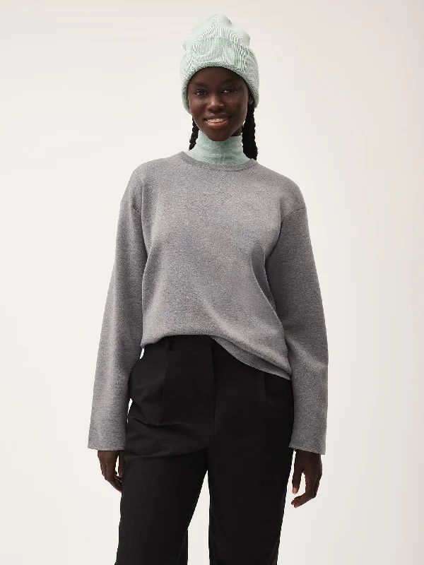 Regenerative Merino Wool Sweater—grey marl