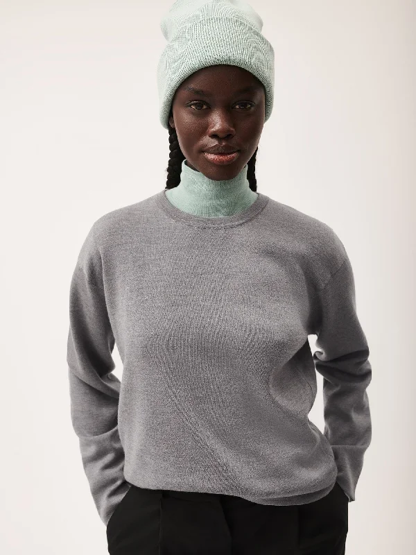 Regenerative Merino Wool Sweater—grey marl