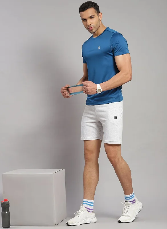 Men Grey Solid Short