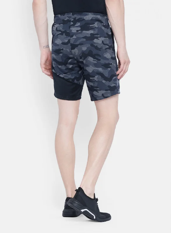 Mens Grey Printed Short