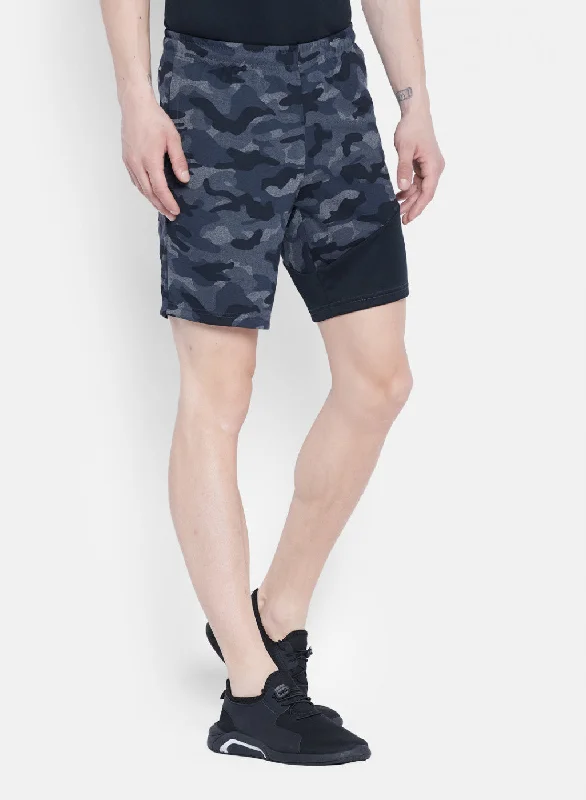 Mens Grey Printed Short