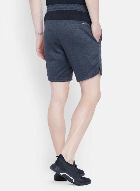 Mens Grey Self Design Short