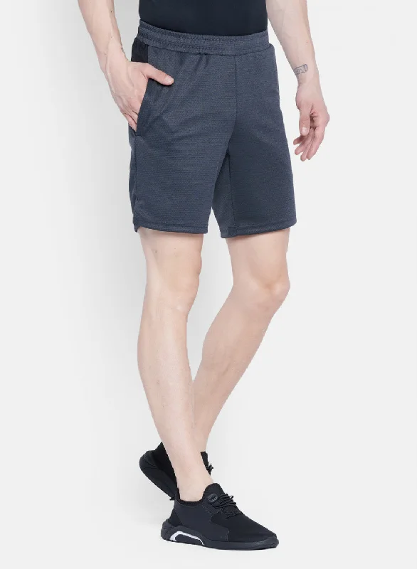 Mens Grey Self Design Short