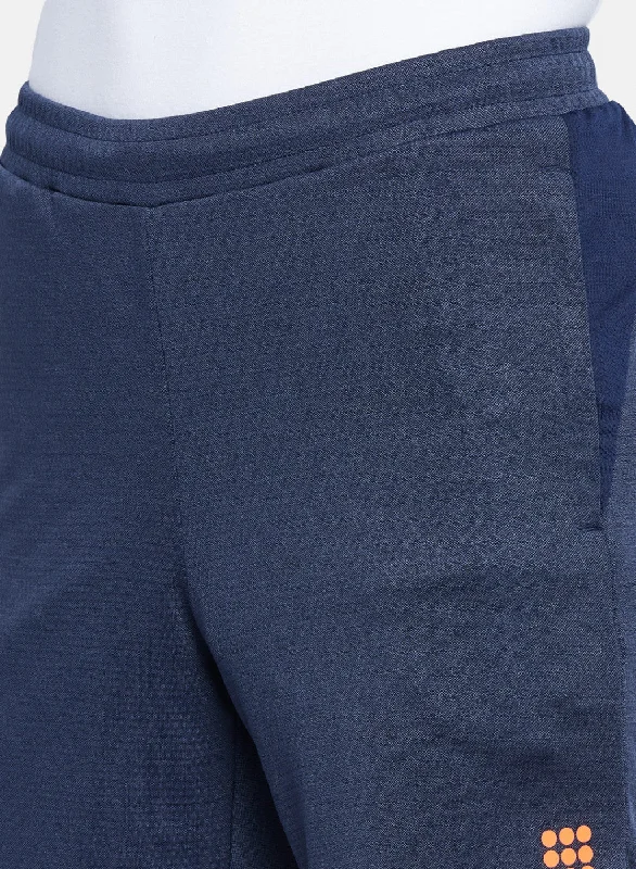 Mens Navy Blue Self Design Short