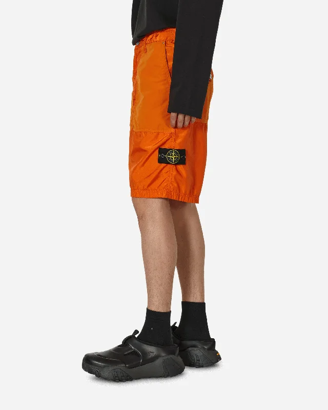 Garment Dyed Polyester Shorts Orange