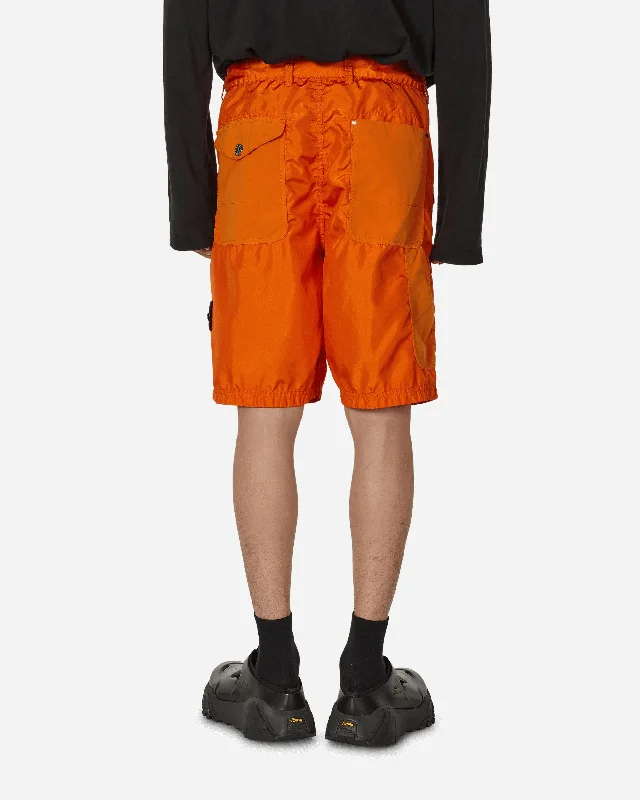 Garment Dyed Polyester Shorts Orange