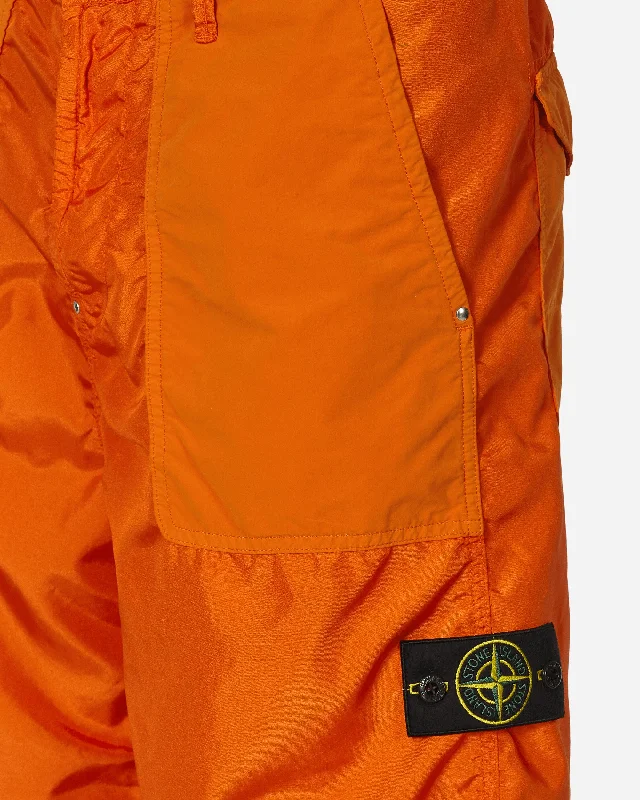 Garment Dyed Polyester Shorts Orange