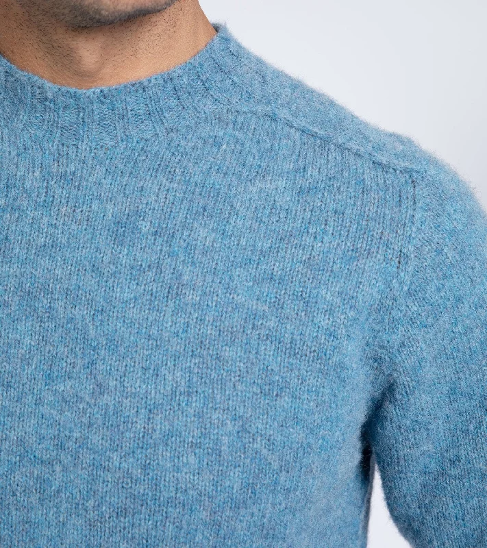 Trunk Berwick Brushed Shetland Crew Sweater: Denim Blue