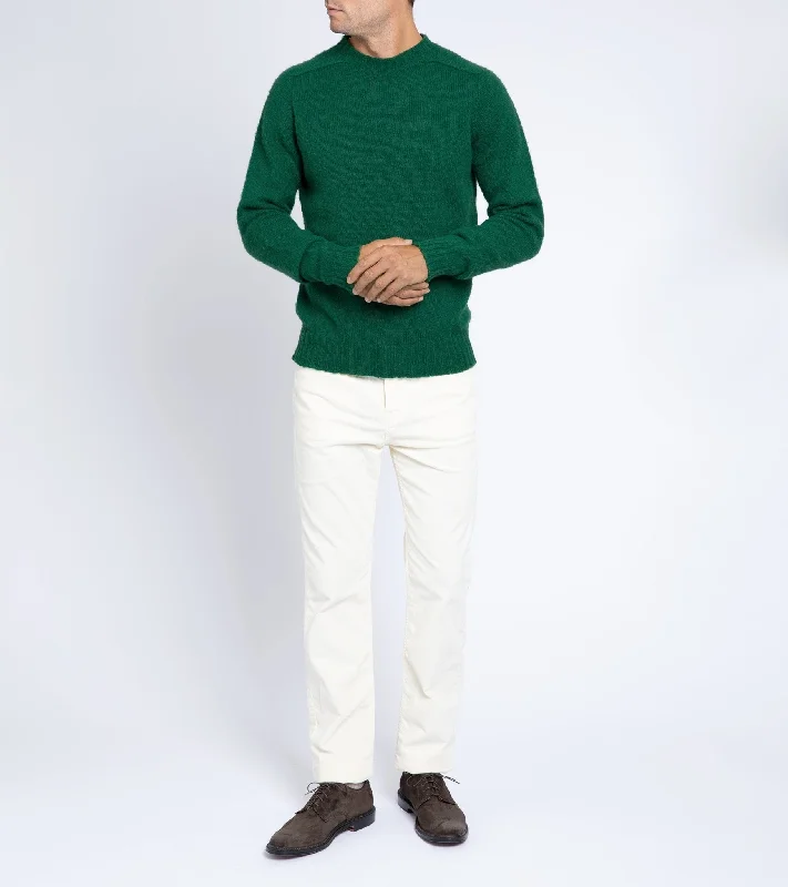 Trunk Berwick Brushed Shetland Crew Sweater: Malachite Green