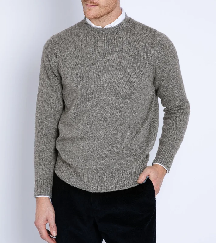 Trunk Crawford Cashmere Crew Neck Sweater: Grey Flannel