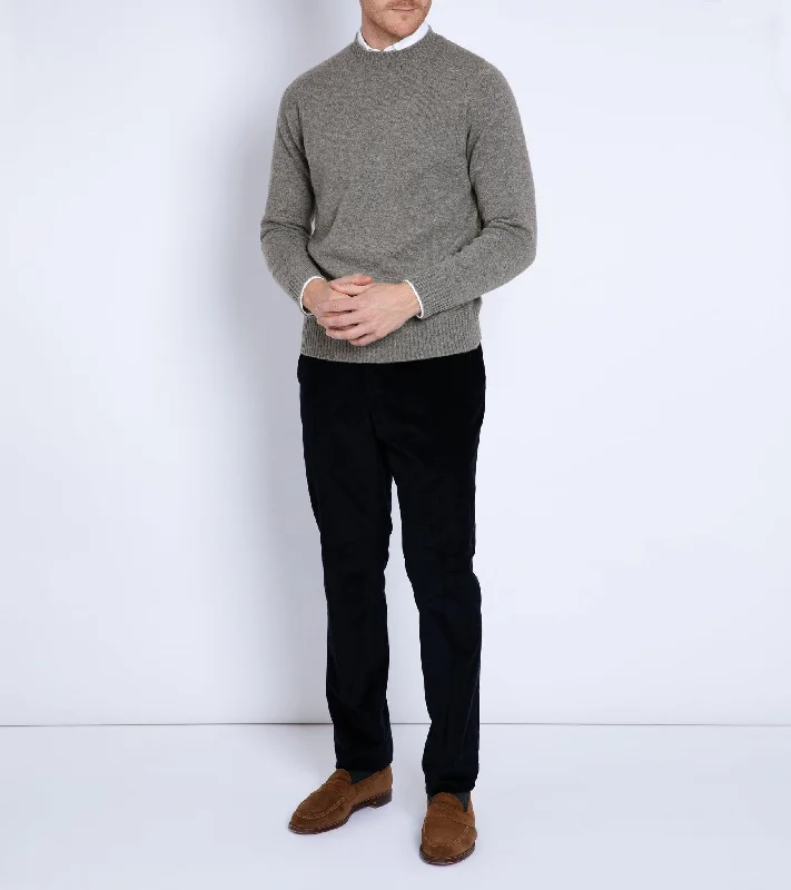 Trunk Crawford Cashmere Crew Neck Sweater: Grey Flannel