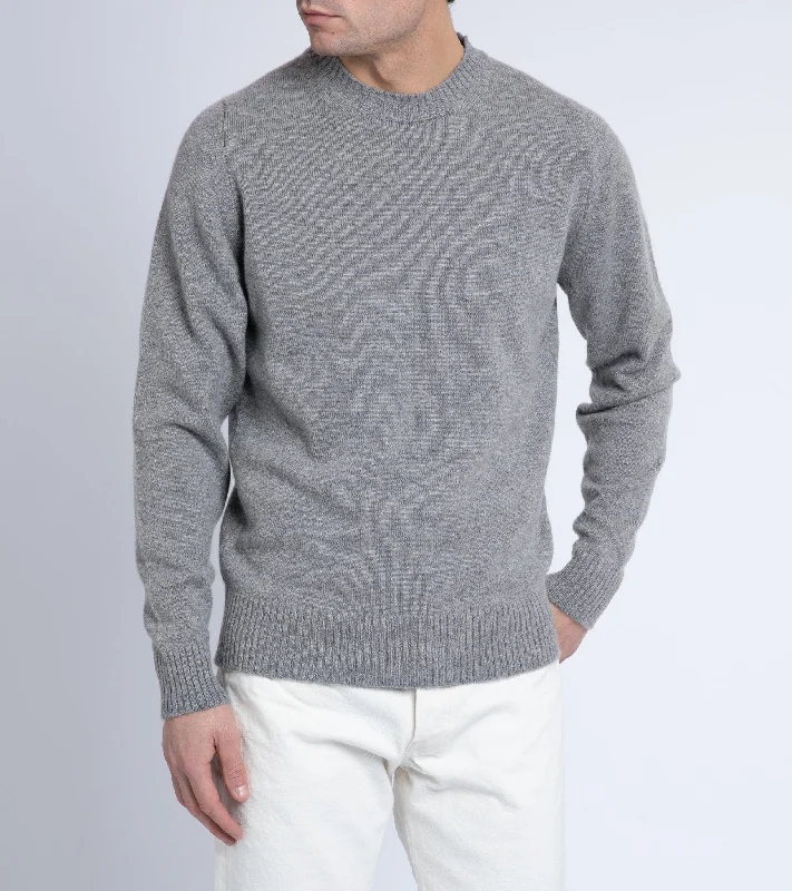 Trunk Dover Cashmere Crew Neck Sweater: Grey