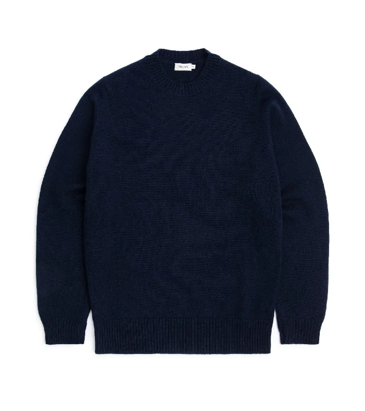 Trunk Dover Cashmere Crew Neck Sweater: Navy