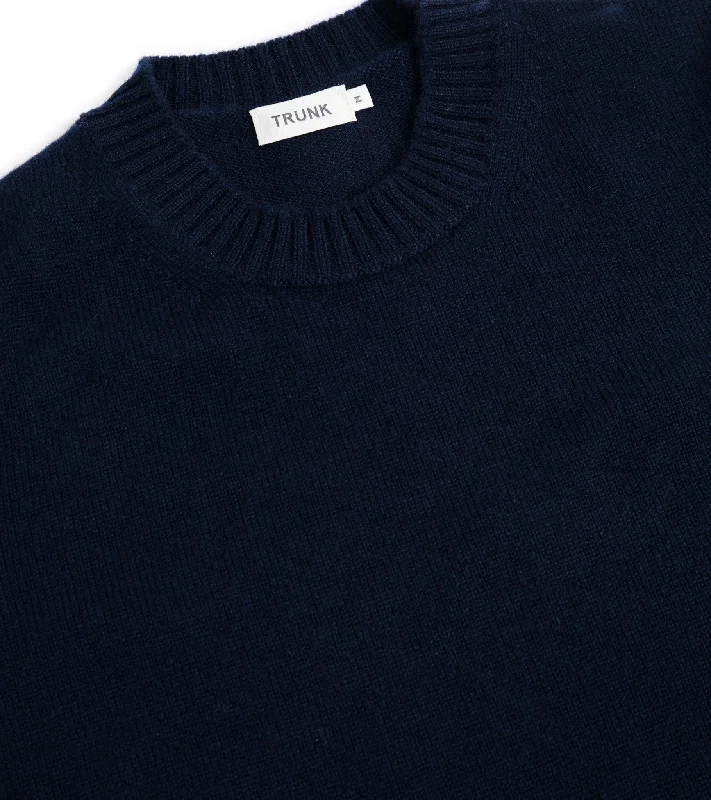 Trunk Dover Cashmere Crew Neck Sweater: Navy