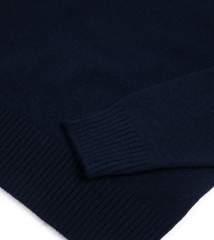 Trunk Dover Cashmere Crew Neck Sweater: Navy